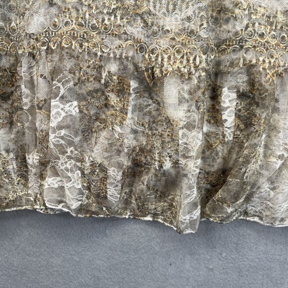 CAL STYLE Vintage Floral Tunic Lace Overlay Blouse Top XL Boho USA - Picture 3 of 8